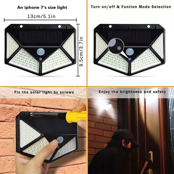 Waterproof Solar Sensor Wall Light with 100 LED