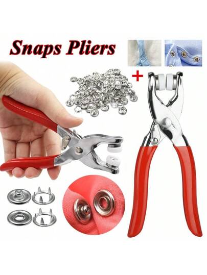 Hand Pressure Pliers For Prong Snap Button (FREE 100 BUTTON)