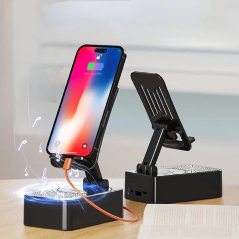 3-in-1 Mobile Stand with Bluetooth Speaker & Power Bank