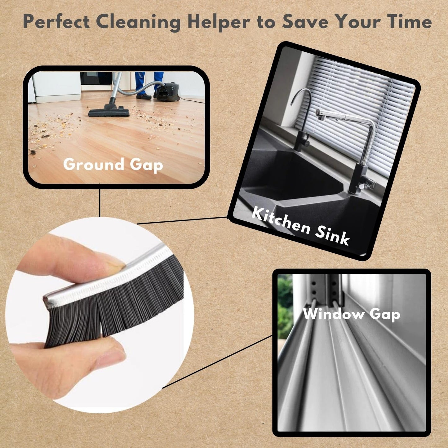Multi-Purpose Gap Cleaning Brush (Original ) 2+1 = 03 pcs