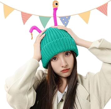 Cute Glowing Little Knit Hat with Little Monster