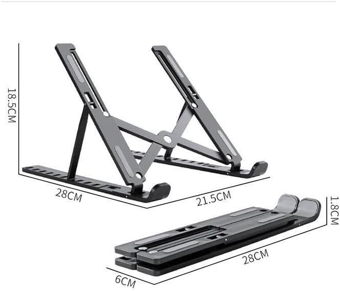 Laptop Stand, Foldable and Ventilated, 10 Levels Adjustment, Ergonomic Cooler Compatible