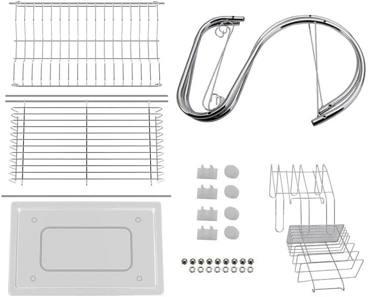 2 Layer Dish Drainer Rack Stainless Steel