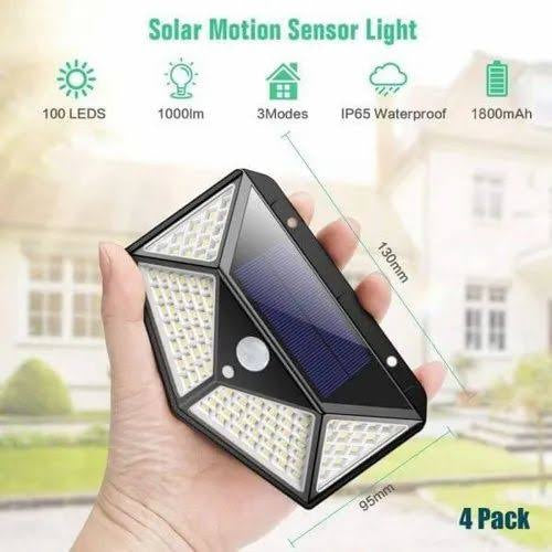 Waterproof Solar Sensor Wall Light with 100 LED