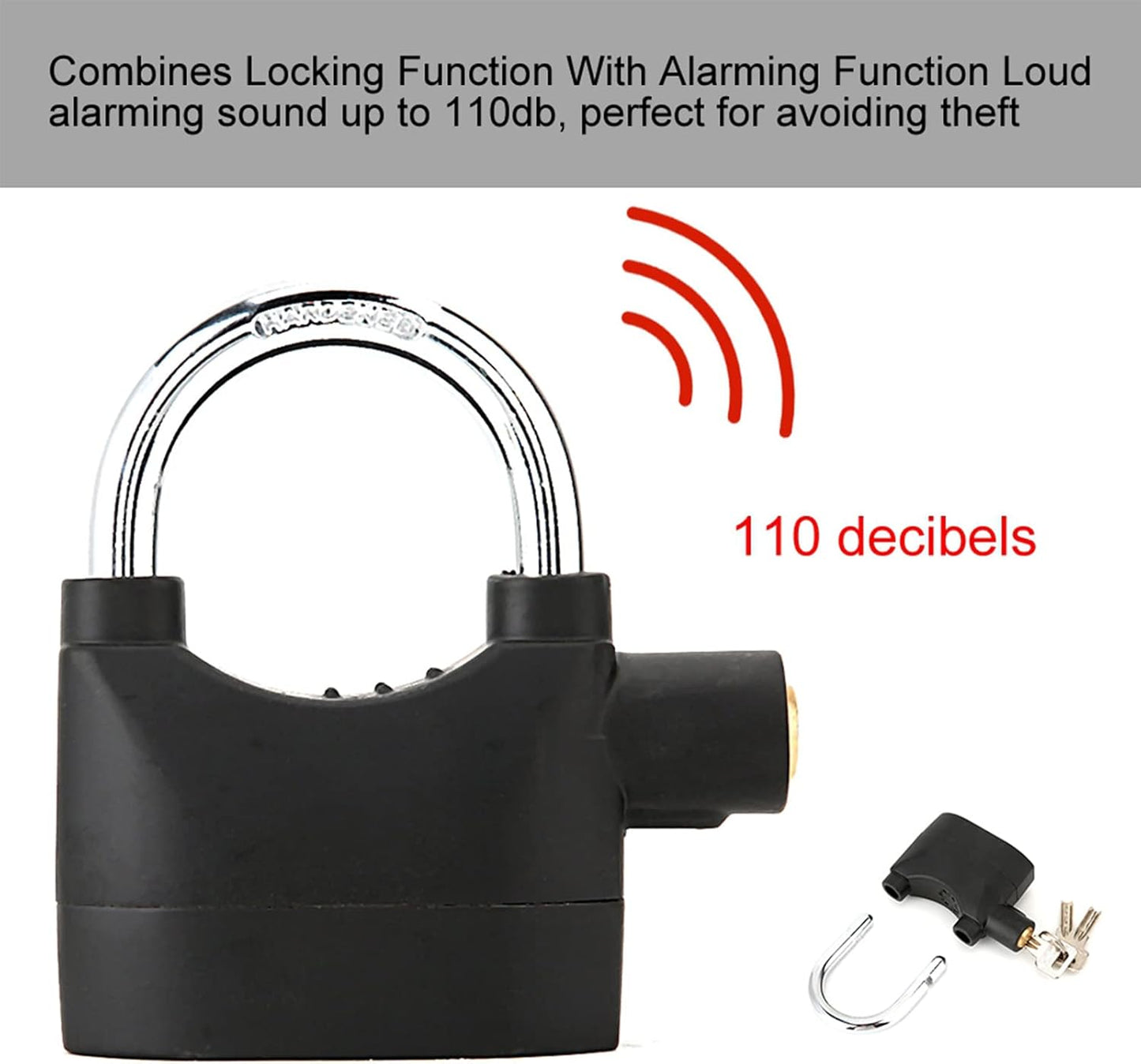 Anti Theft Motion Sensor Alarm Lock for Home/Office/Bikes Security Lock