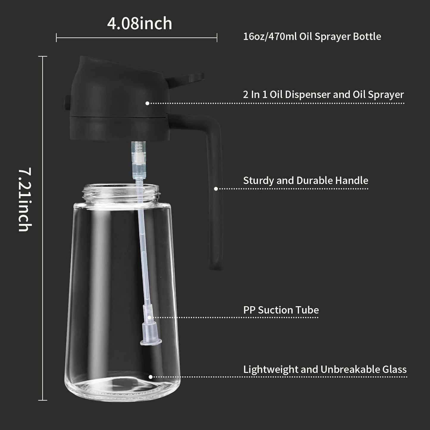 2 in 1 Oil Dispenser and Oil Sprayer