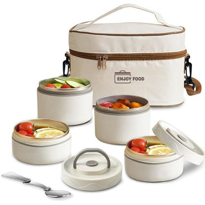 Portable Thermal Lunch Box with Bag (4 pcs Set)