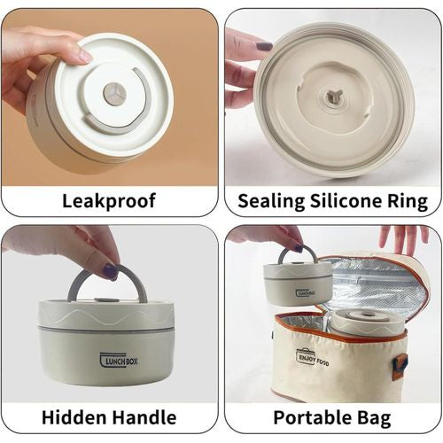 Portable Thermal Lunch Box with Bag (4 pcs Set)