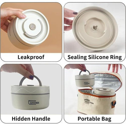 Portable Thermal Lunch Box with Bag (4 pcs Set)