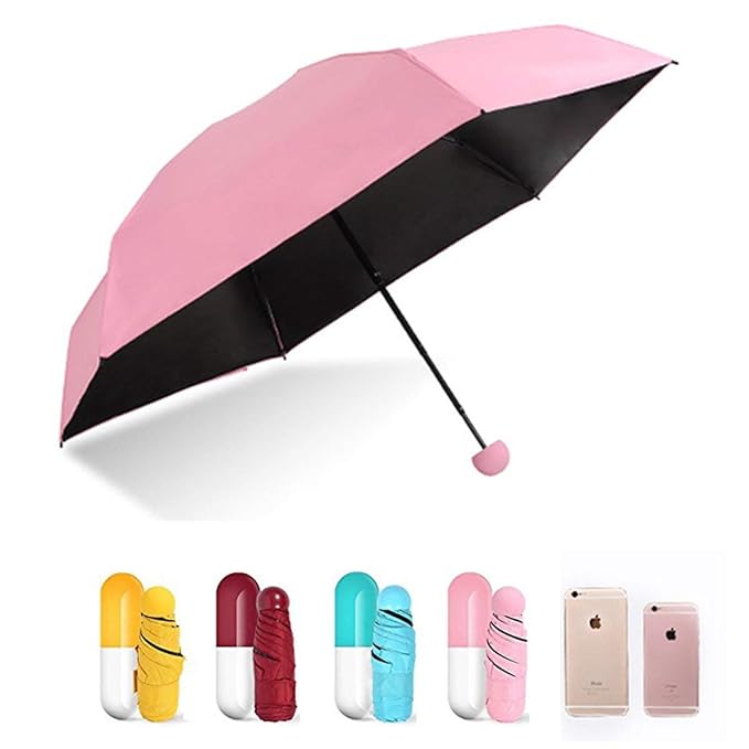 Multi Color Foldable Mini Cute Capsule Umbrella