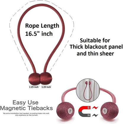 Magnetic Tiebacks for Window 2 Pcs