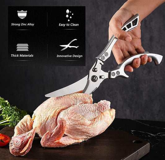 Kitchen Scissors for Bones, Poultry, Meat, Fish, Food, Seafood, Barbecue, Etc
