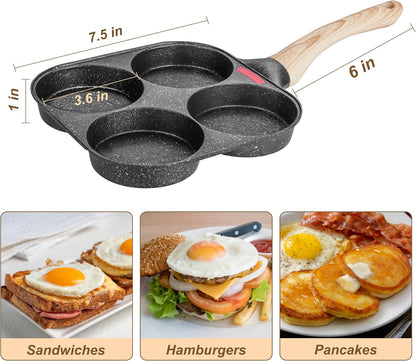 Cup Egg Frying Pan for Breakfast, Pancake, Hamburger & Sandwiches