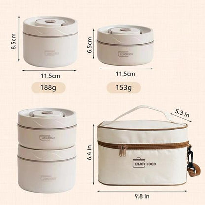 Portable Thermal Lunch Box with Bag (4 pcs Set)
