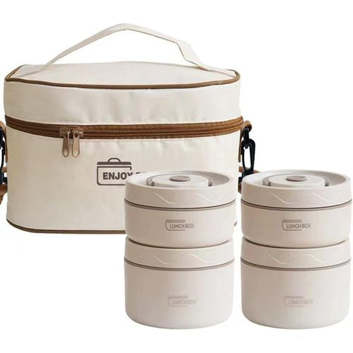 Portable Thermal Lunch Box with Bag (4 pcs Set)