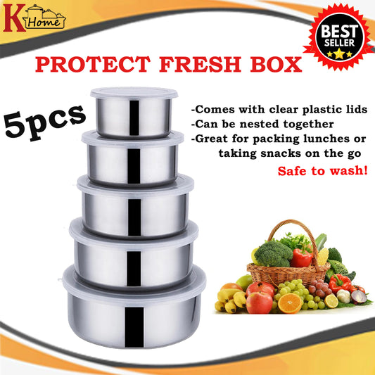 Stainless Steel 5-Pcs Bowl Set