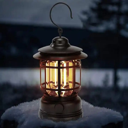 Outdoor Waterproof Camping Light USB Recharge Portable Lanterns Emergency Retro Lamp
