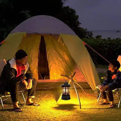 Outdoor Waterproof Camping Light USB Recharge Portable Lanterns Emergency Retro Lamp